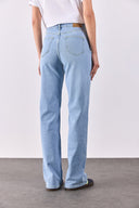 Kadın Wanda Sky Blue Wide Leg Jean Pantolon - Sky Blue