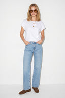 Wanda Snow Wash Wide Leg Jean Pantolon-Snow Wash