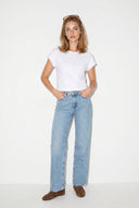 Wanda Snow Wash Wide Leg Jean Pantolon-Snow Wash