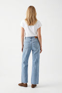 Wanda Snow Wash Wide Leg Jean Pantolon-Snow Wash
