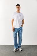 Erkek Weekend Baskılı Tişört %100 Pamuk - Beyaz